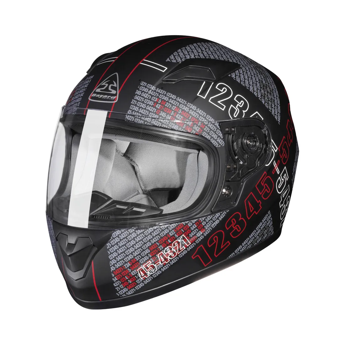 Casco Bayard SP-56 Kids Numbers Negro Rojo Blanco 