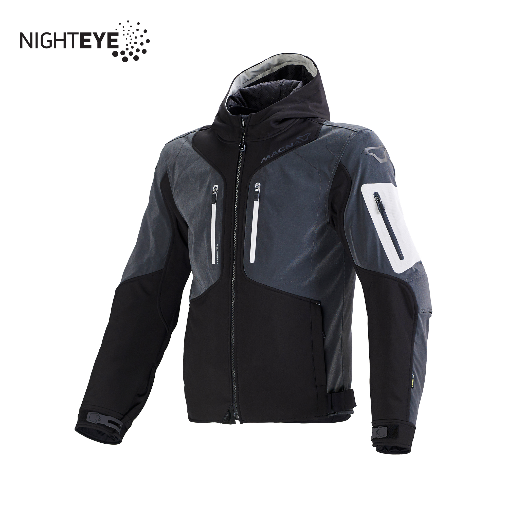 MACNA AYTEE NIGHTEYE Motorrad Softshell-Kapuzenjacke