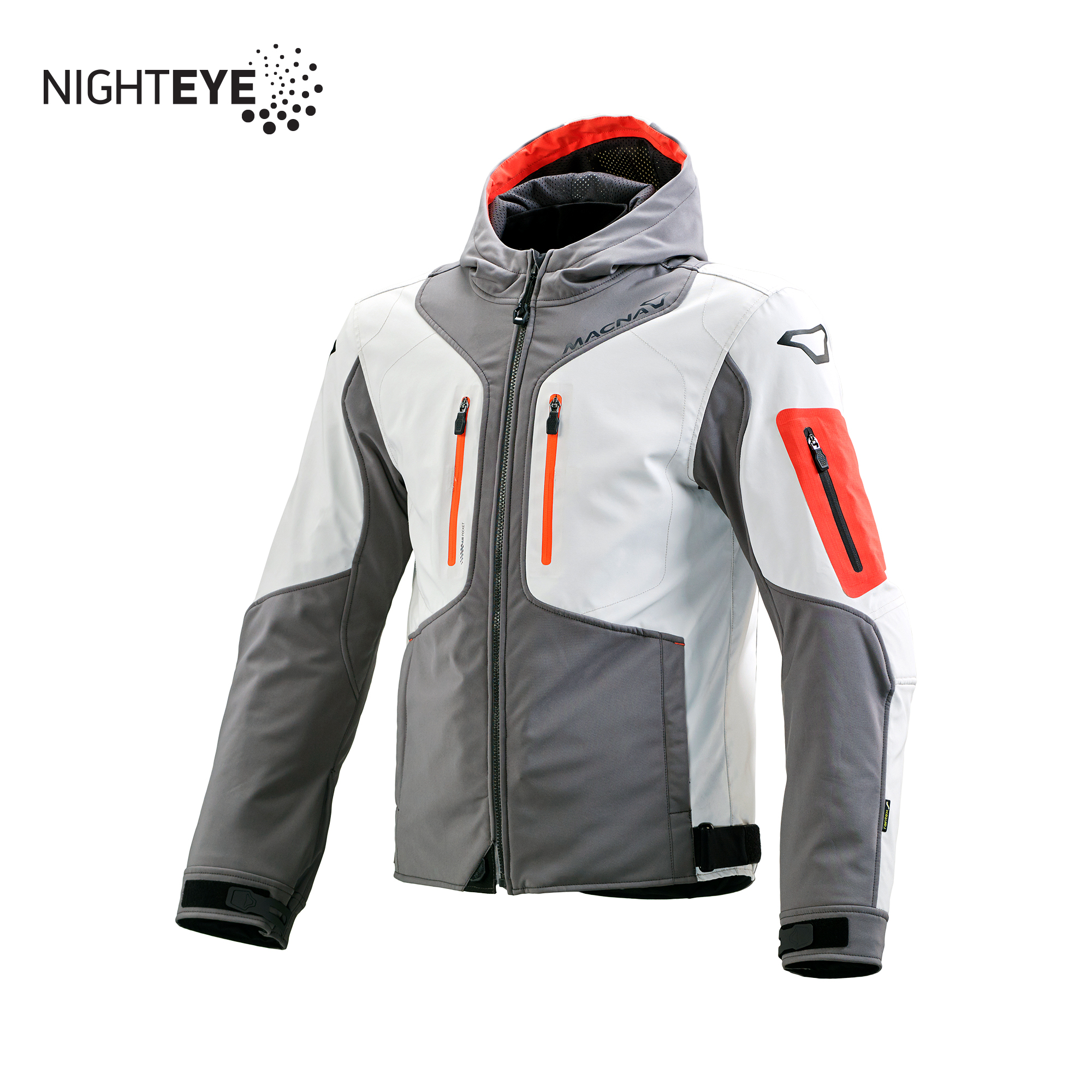 MACNA AYTEE NIGHTEYE Motorrad Softshell-Kapuzenjacke