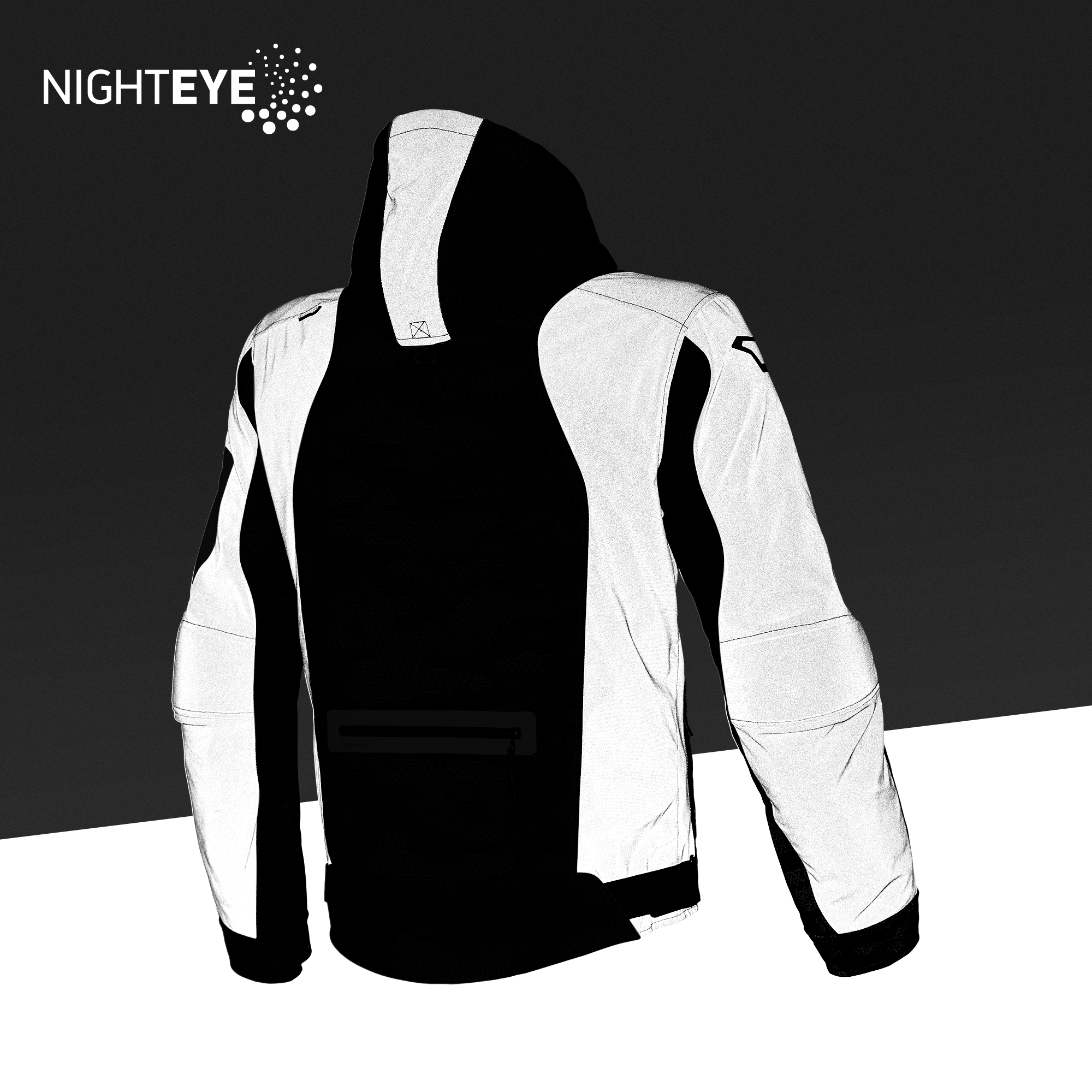 MACNA AYTEE NIGHTEYE Motorrad Softshell-Kapuzenjacke